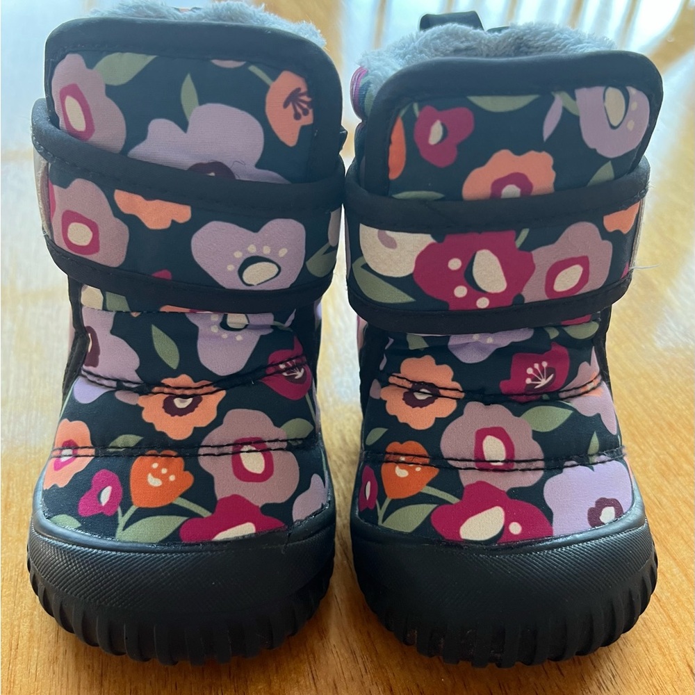 Jan & Jul Colorful Floral Kids Snow Boots